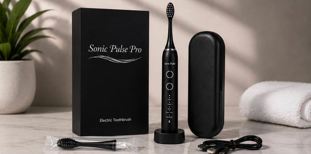 Sonic Pulse Pro electric toothbrush in Black